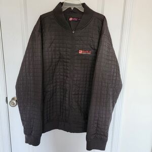 Red Bull Distribution Company Quilted Puffer Jacket Coat Snaps Black Men's 5XL